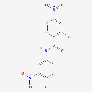 molecular formula C13H7ClFN3O5 B5133517 2-chloro-N-(4-fluoro-3-nitrophenyl)-4-nitrobenzamide 