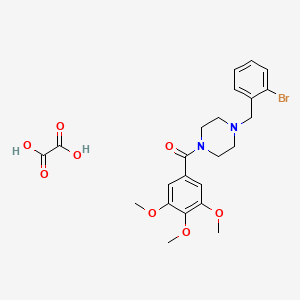 molecular formula C23H27BrN2O8 B5133531 1-(2-bromobenzyl)-4-(3,4,5-trimethoxybenzoyl)piperazine oxalate 