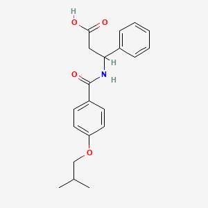 molecular formula C20H23NO4 B5133541 3-[(4-isobutoxybenzoyl)amino]-3-phenylpropanoic acid 