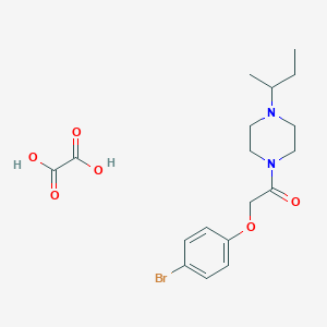 molecular formula C18H25BrN2O6 B5133569 1-[(4-bromophenoxy)acetyl]-4-sec-butylpiperazine oxalate 