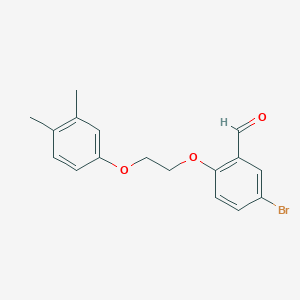 molecular formula C17H17BrO3 B5133578 5-bromo-2-[2-(3,4-dimethylphenoxy)ethoxy]benzaldehyde 