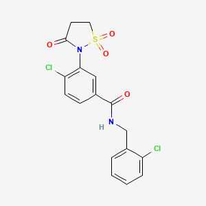 4-chloro-N-(2-chlorobenzyl)-3-(1,1-dioxido-3-oxo-2-isothiazolidinyl)benzamide