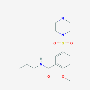 molecular formula C16H25N3O4S B5133606 2-methoxy-5-[(4-methyl-1-piperazinyl)sulfonyl]-N-propylbenzamide 