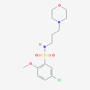 molecular formula C14H21ClN2O4S B513361 5-chloro-2-methoxy-N-(3-morpholin-4-ylpropyl)benzenesulfonamide CAS No. 785721-94-0