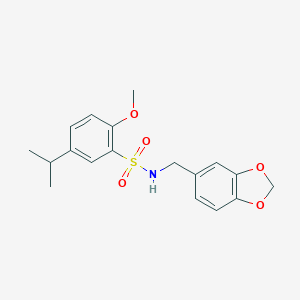N-(1,3-benzodioxol-5-ylmethyl)-5-isopropyl-2-methoxybenzenesulfonamide