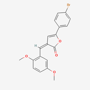 molecular formula C19H15BrO4 B5133650 5-(4-bromophenyl)-3-(2,5-dimethoxybenzylidene)-2(3H)-furanone 