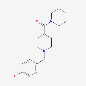 molecular formula C18H25FN2O B5133658 1-(4-fluorobenzyl)-4-(1-piperidinylcarbonyl)piperidine 