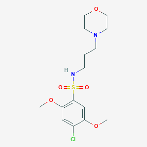 molecular formula C15H23ClN2O5S B513366 4-chloro-2,5-dimethoxy-N-[3-(4-morpholinyl)propyl]benzenesulfonamide CAS No. 941258-70-4
