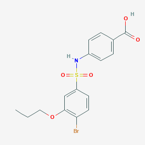 4-{[(4-Bromo-3-propoxyphenyl)sulfonyl]amino}benzoic acid