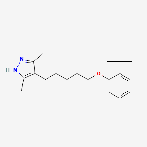 4-[5-(2-tert-butylphenoxy)pentyl]-3,5-dimethyl-1H-pyrazole