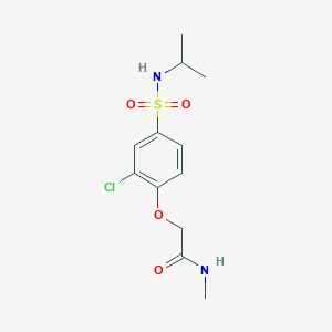 molecular formula C12H17ClN2O4S B5133697 2-{2-chloro-4-[(isopropylamino)sulfonyl]phenoxy}-N-methylacetamide 