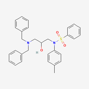 molecular formula C30H32N2O3S B5133698 N-[3-(dibenzylamino)-2-hydroxypropyl]-N-(4-methylphenyl)benzenesulfonamide 