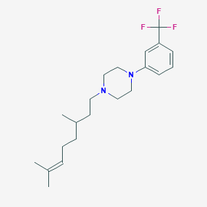 molecular formula C21H31F3N2 B5133702 1-(3,7-dimethyl-6-octen-1-yl)-4-[3-(trifluoromethyl)phenyl]piperazine 