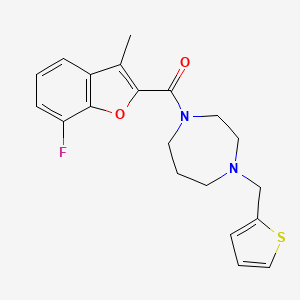 molecular formula C20H21FN2O2S B5133710 1-[(7-fluoro-3-methyl-1-benzofuran-2-yl)carbonyl]-4-(2-thienylmethyl)-1,4-diazepane 