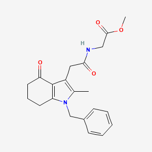 molecular formula C21H24N2O4 B5133721 methyl N-[(1-benzyl-2-methyl-4-oxo-4,5,6,7-tetrahydro-1H-indol-3-yl)acetyl]glycinate 