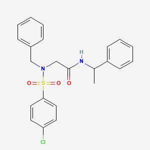 molecular formula C23H23ClN2O3S B5133730 N~2~-benzyl-N~2~-[(4-chlorophenyl)sulfonyl]-N~1~-(1-phenylethyl)glycinamide 