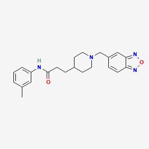 molecular formula C22H26N4O2 B5133748 3-[1-(2,1,3-benzoxadiazol-5-ylmethyl)-4-piperidinyl]-N-(3-methylphenyl)propanamide 