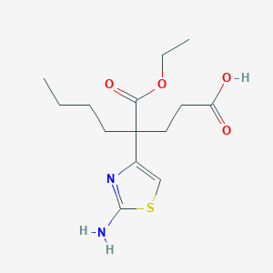 molecular formula C14H22N2O4S B5133761 4-(2-amino-1,3-thiazol-4-yl)-4-(ethoxycarbonyl)octanoic acid 