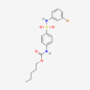 molecular formula C18H21BrN2O4S B5133783 pentyl (4-{[(3-bromophenyl)amino]sulfonyl}phenyl)carbamate 