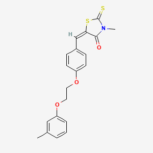 molecular formula C20H19NO3S2 B5133793 3-methyl-5-{4-[2-(3-methylphenoxy)ethoxy]benzylidene}-2-thioxo-1,3-thiazolidin-4-one 