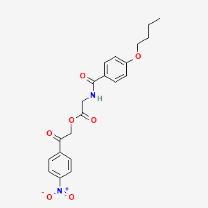 molecular formula C21H22N2O7 B5133807 2-(4-nitrophenyl)-2-oxoethyl N-(4-butoxybenzoyl)glycinate 