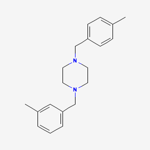 1-(3-methylbenzyl)-4-(4-methylbenzyl)piperazine