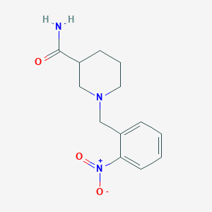 molecular formula C13H17N3O3 B5133822 1-(2-nitrobenzyl)-3-piperidinecarboxamide 