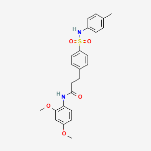 molecular formula C24H26N2O5S B5133824 N-(2,4-dimethoxyphenyl)-3-(4-{[(4-methylphenyl)amino]sulfonyl}phenyl)propanamide 