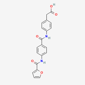 molecular formula C20H16N2O5 B5133831 (4-{[4-(2-furoylamino)benzoyl]amino}phenyl)acetic acid 