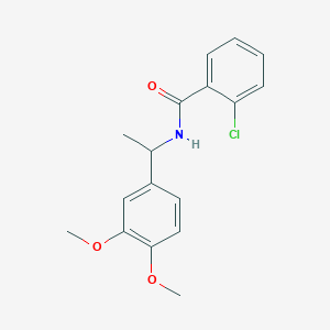 molecular formula C17H18ClNO3 B5133837 2-chloro-N-[1-(3,4-dimethoxyphenyl)ethyl]benzamide 