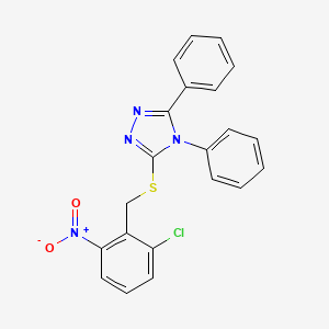 3-[(2-chloro-6-nitrobenzyl)thio]-4,5-diphenyl-4H-1,2,4-triazole