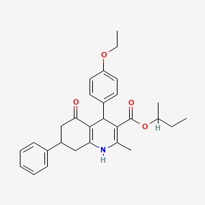 molecular formula C29H33NO4 B5133867 sec-butyl 4-(4-ethoxyphenyl)-2-methyl-5-oxo-7-phenyl-1,4,5,6,7,8-hexahydro-3-quinolinecarboxylate 