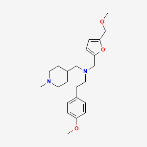 N-{[5-(methoxymethyl)-2-furyl]methyl}-2-(4-methoxyphenyl)-N-[(1-methyl-4-piperidinyl)methyl]ethanamine