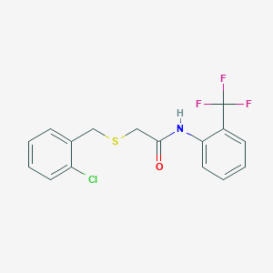 2-[(2-chlorobenzyl)thio]-N-[2-(trifluoromethyl)phenyl]acetamide