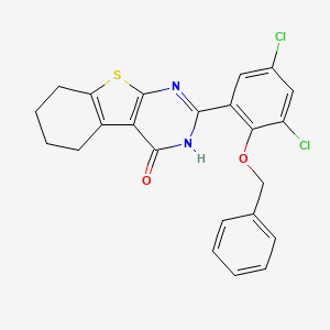 molecular formula C23H18Cl2N2O2S B5133890 2-[2-(benzyloxy)-3,5-dichlorophenyl]-5,6,7,8-tetrahydro[1]benzothieno[2,3-d]pyrimidin-4(3H)-one 