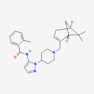 molecular formula C26H34N4O B5133892 N-[1-(1-{[(1R,5S)-6,6-dimethylbicyclo[3.1.1]hept-2-en-2-yl]methyl}-4-piperidinyl)-1H-pyrazol-5-yl]-2-methylbenzamide 