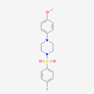 molecular formula C17H19IN2O3S B513392 1-(4-Iodophenyl)sulfonyl-4-(4-methoxyphenyl)piperazine CAS No. 1022830-86-9