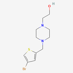 molecular formula C11H17BrN2OS B5133961 2-{4-[(4-bromo-2-thienyl)methyl]-1-piperazinyl}ethanol 