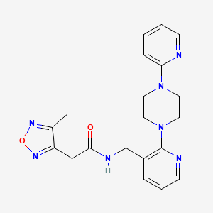molecular formula C20H23N7O2 B5133975 2-(4-methyl-1,2,5-oxadiazol-3-yl)-N-({2-[4-(2-pyridinyl)-1-piperazinyl]-3-pyridinyl}methyl)acetamide 