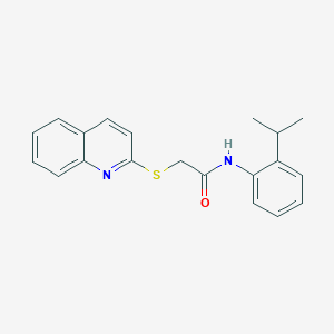 molecular formula C20H20N2OS B5133980 N-(2-isopropylphenyl)-2-(2-quinolinylthio)acetamide 