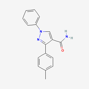 molecular formula C17H15N3O B5133992 3-(4-methylphenyl)-1-phenyl-1H-pyrazole-4-carboxamide 