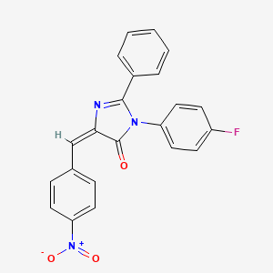 molecular formula C22H14FN3O3 B5134011 3-(4-fluorophenyl)-5-(4-nitrobenzylidene)-2-phenyl-3,5-dihydro-4H-imidazol-4-one 