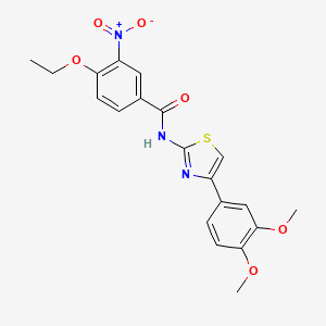 molecular formula C20H19N3O6S B5134029 N-[4-(3,4-dimethoxyphenyl)-1,3-thiazol-2-yl]-4-ethoxy-3-nitrobenzamide 