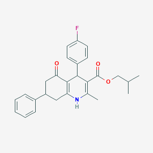 isobutyl 4-(4-fluorophenyl)-2-methyl-5-oxo-7-phenyl-1,4,5,6,7,8-hexahydro-3-quinolinecarboxylate