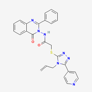 2-{[4-allyl-5-(4-pyridinyl)-4H-1,2,4-triazol-3-yl]thio}-N-(4-oxo-2-phenyl-3(4H)-quinazolinyl)acetamide