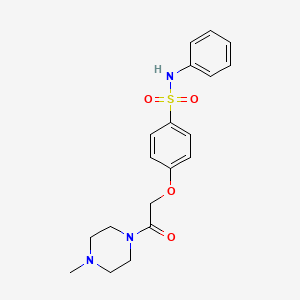 molecular formula C19H23N3O4S B5134097 4-[2-(4-methyl-1-piperazinyl)-2-oxoethoxy]-N-phenylbenzenesulfonamide 