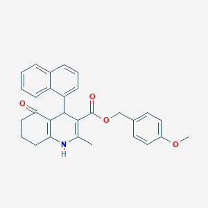 4-methoxybenzyl 2-methyl-4-(1-naphthyl)-5-oxo-1,4,5,6,7,8-hexahydro-3-quinolinecarboxylate