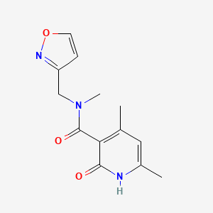 molecular formula C13H15N3O3 B5134124 N-(3-isoxazolylmethyl)-N,4,6-trimethyl-2-oxo-1,2-dihydro-3-pyridinecarboxamide 