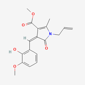 molecular formula C18H19NO5 B5134151 methyl 1-allyl-4-(2-hydroxy-3-methoxybenzylidene)-2-methyl-5-oxo-4,5-dihydro-1H-pyrrole-3-carboxylate 