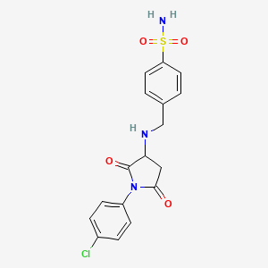 4-({[1-(4-chlorophenyl)-2,5-dioxo-3-pyrrolidinyl]amino}methyl)benzenesulfonamide